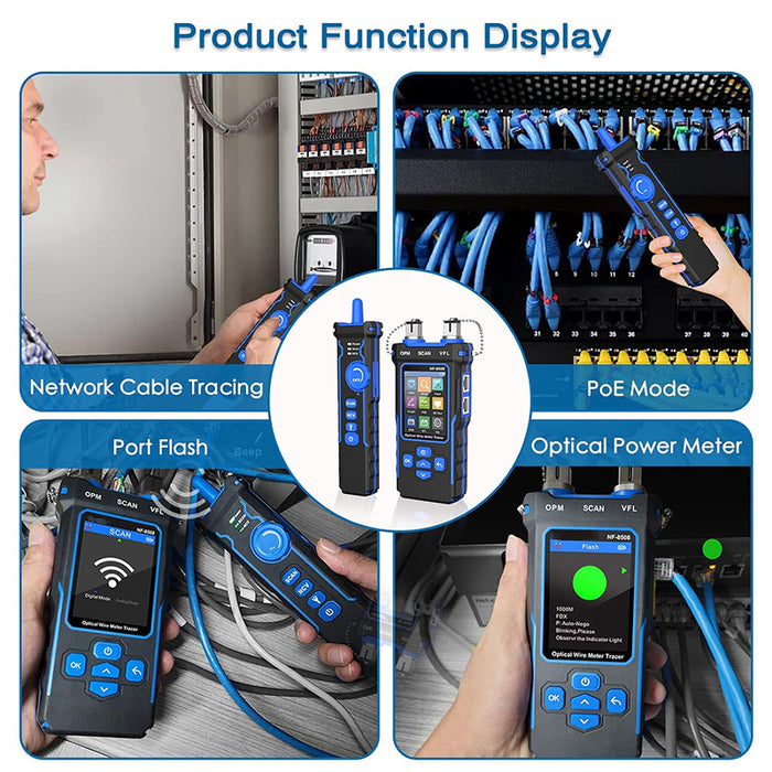 Network Cable Tester with Optical Power Meter