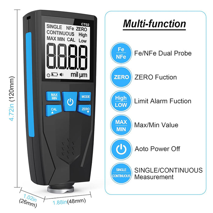 Tilswall Digital Car Coating Thickness Gauge Tester
