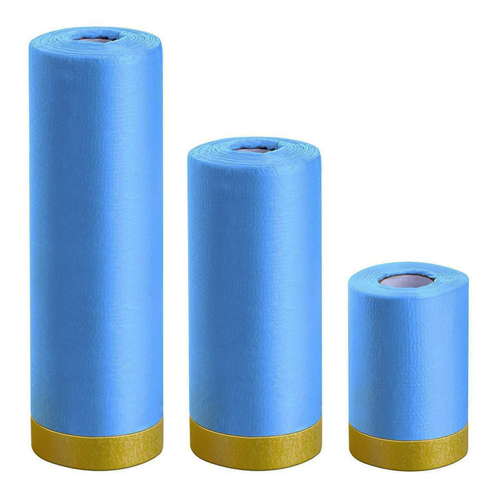 Tilswall Plastic Sheeting Automotive Masking Tape, Multi Pack with Tarp Waterproof 78 Feet