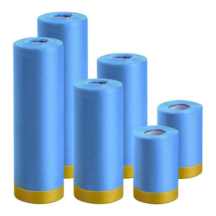 Tilswall Plastic Sheeting Automotive Masking Tape, Multi Pack with Tarp Waterproof 78 Feet