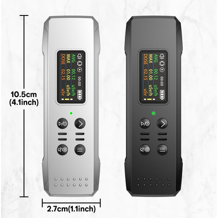 Tilswall Nuclear Radiation Detector, Professional Dosimeter Digital Radioactive Tester with Sound Light Alarm