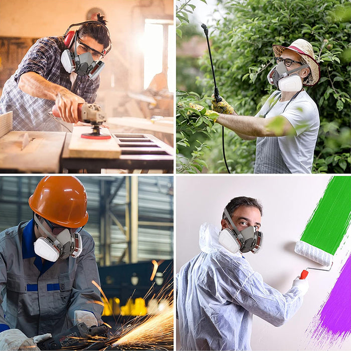 Tilswall Reusable Half Face Cover for Paint, Dust and Formaldehyde,Spraying