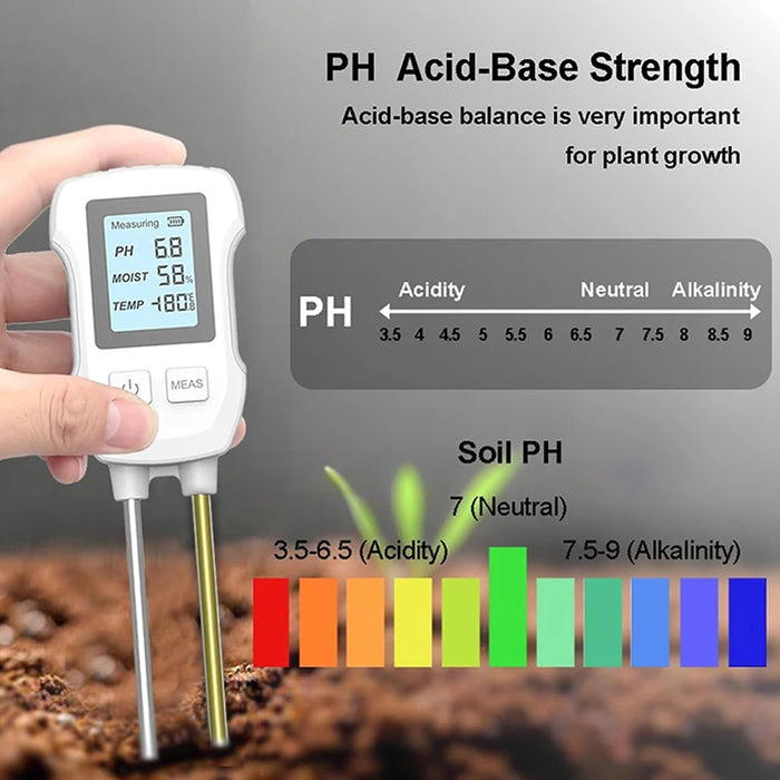 3-in-1 Soil Meter Digital Plant Temperature/Soil/PH Meter