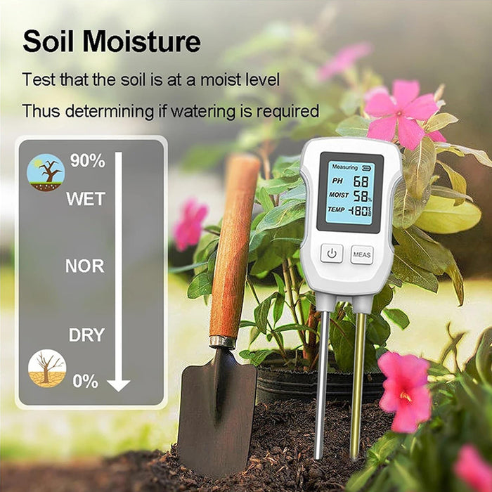 Tilswall 3-in-1 Soil Meter Digital Plant Temperature/Soil/PH Meter