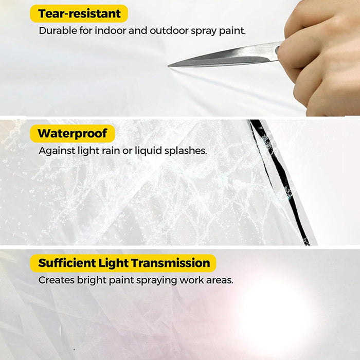 Tilswall Paint Booth for DIY Spray Painting with Built-in Floor & Windproof Hooks