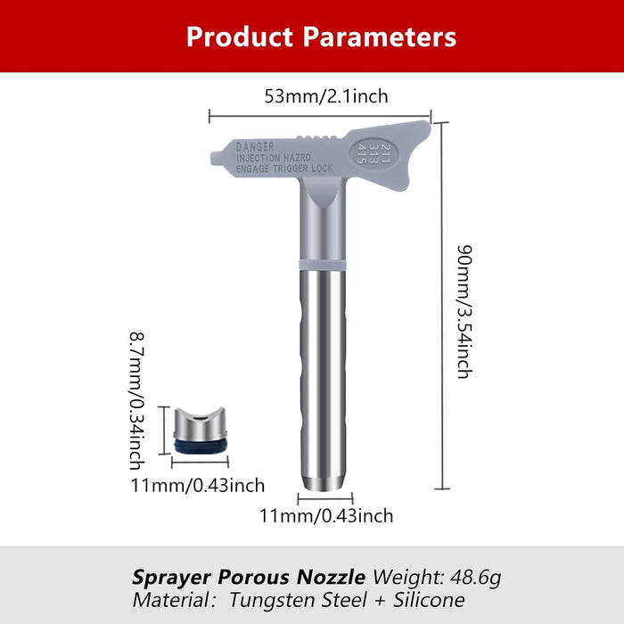 Tilswall 3 in 1 Reversible Spray Tip Nozzles Paint Spray Tips