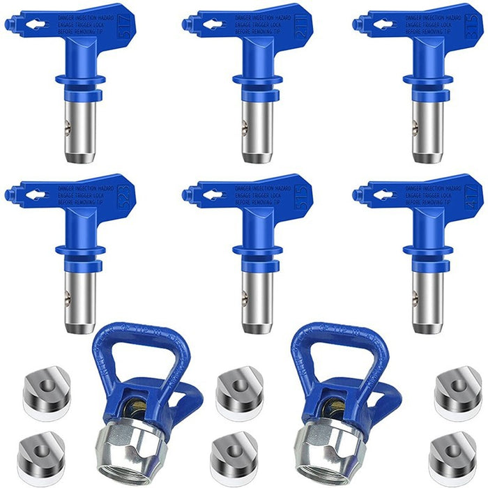Tilswall 13Pcs Airless Paint Sprayer Tips with Spray Gun Filters/Guard Replace