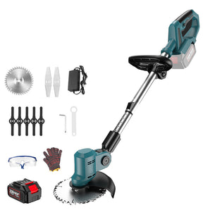 Tilswall Electric Weed Eater, 21V 6'' Grass Trimmer with 90° Adjustable Head