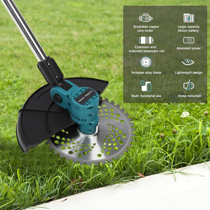 9 Inch Digital Cordless String Trimmer, Retractable Home Weed Eater Cutter