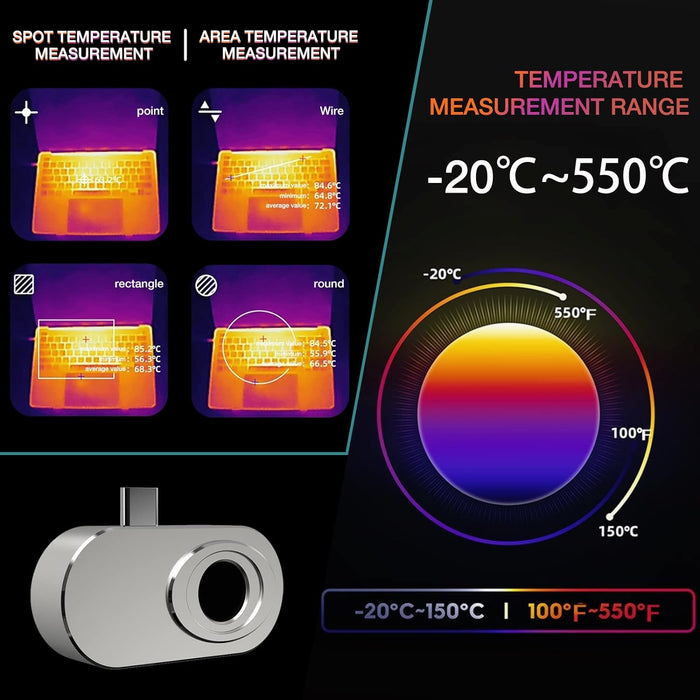 Thermal Camera for Smartphone 160x120 IR/25HZ Infrared Thermal Imager