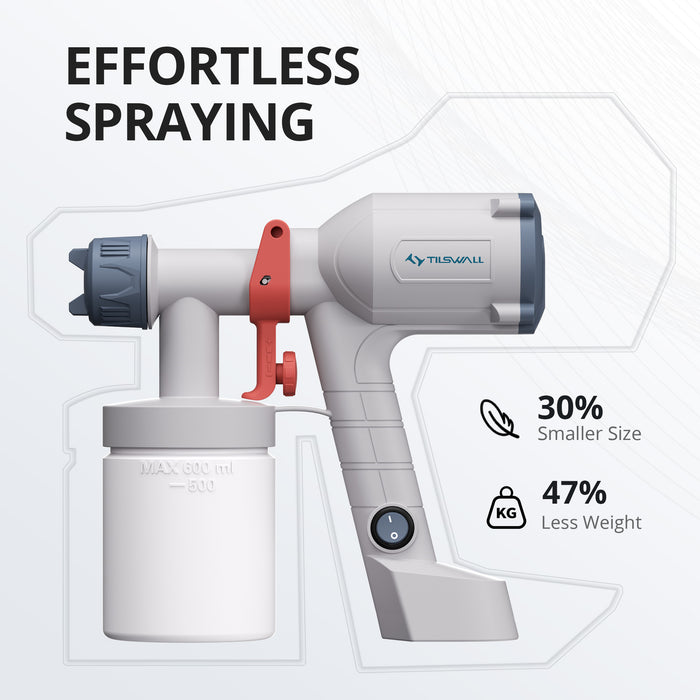 Tilswall HVLP Paint Sprayer, Ultra-Light Electric Spray Gun