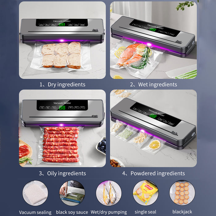 Vacuum Sealer, with 20pcs Heat-seal bags for Food Storage