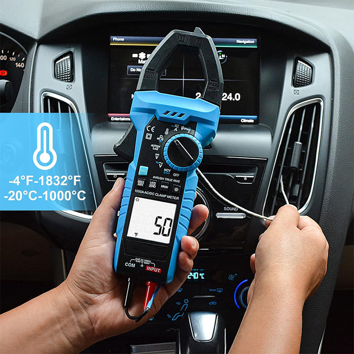 Tilswall Digital Clamp Meter, Volt Meter Auto-ranging Measures AC/DC Amp Clamp