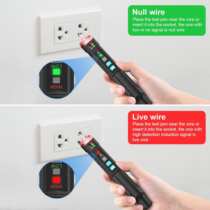 Voltage Tester, Non Contact Voltage Detector with Dual Range AC 12V-1000V/48V-1000V