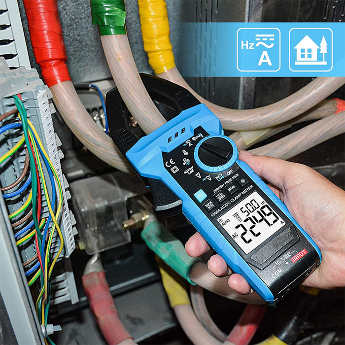 Tilswall Digital Clamp Meter, Volt Meter Auto-ranging Measures AC/DC Amp Clamp