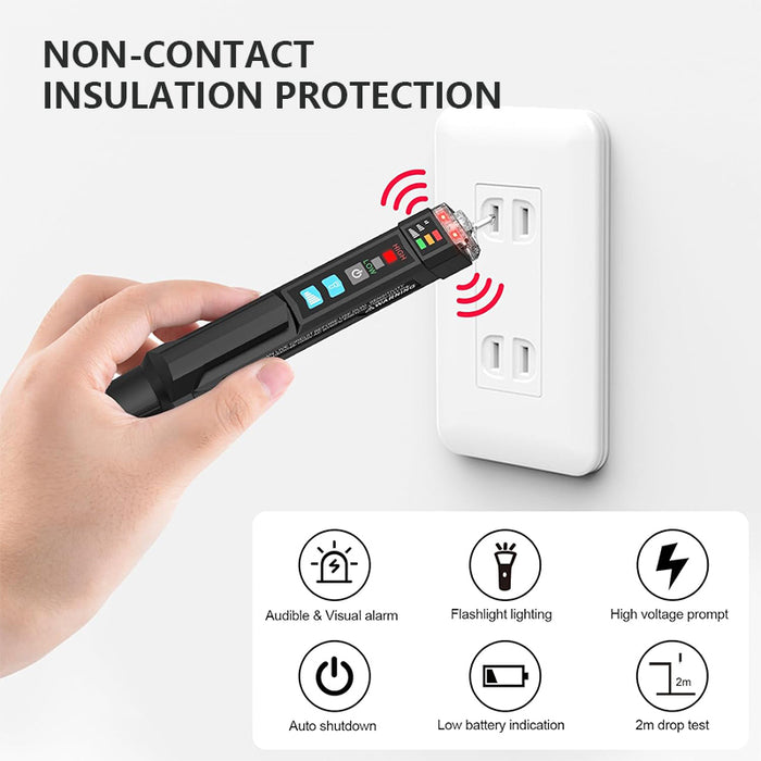 Voltage Tester, Non Contact Voltage Detector with Dual Range AC 12V-1000V/48V-1000V