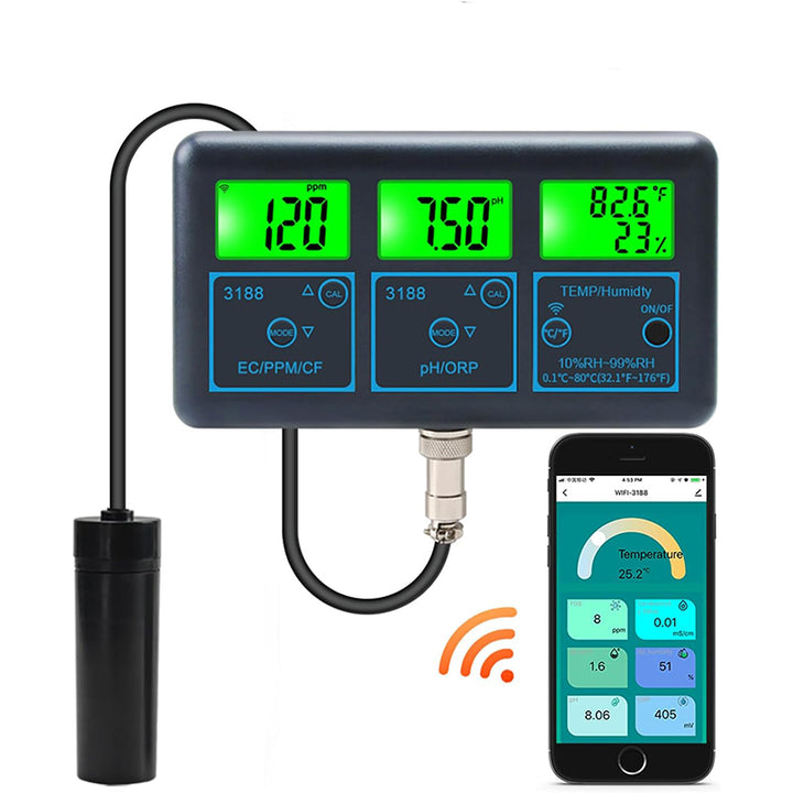 Tilswall WiFi 7in1 Water Quality Tester Multi-Parameter Water Analyzer