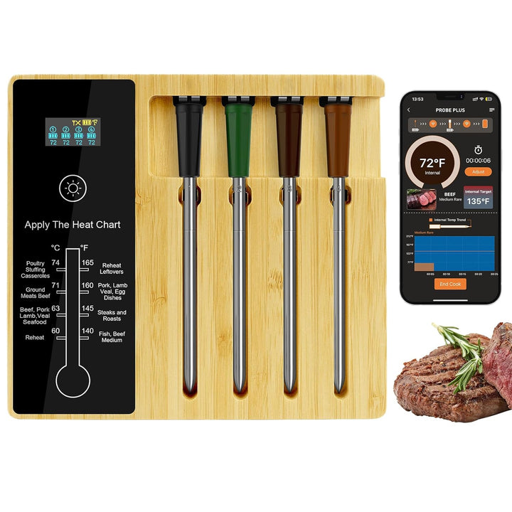 Tilswall Bluetooth Meat Thermometer 400FT Wireless Range