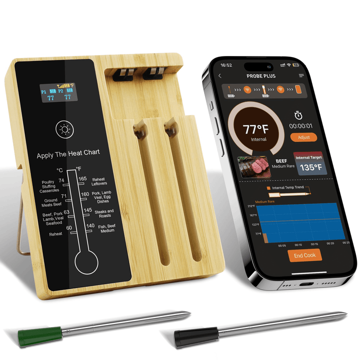 Tilswall WiFi Smart Meat Thermometer | Long Range | Dual Probes