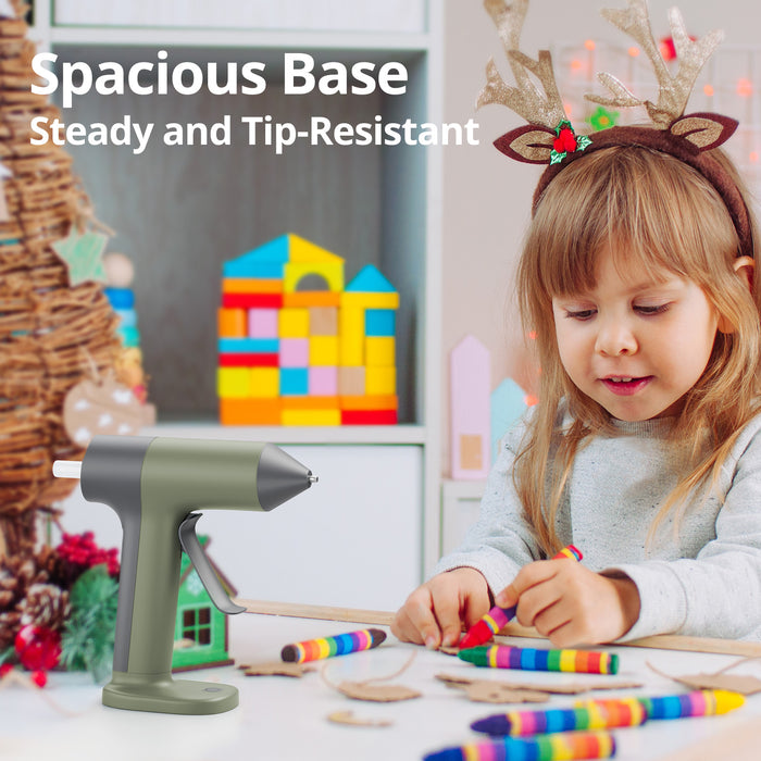 Tilswall 4V Glue Gun, Hot Glue Gun Cordless with Rapid 30s Preheat