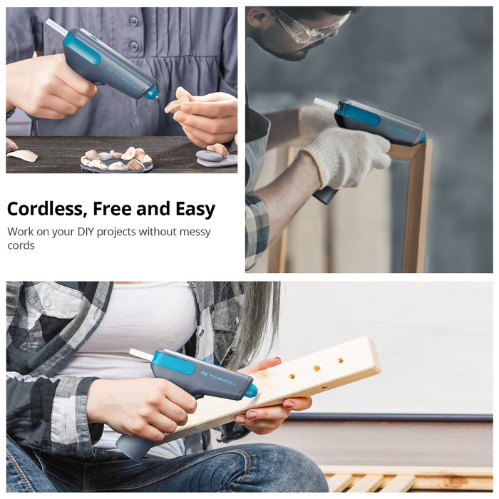 Tilswall Motor Driven Hot Glue Gun,15s Fast Preheating with Type-C Charging