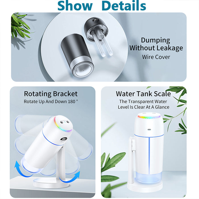 Rechargeable Portable Humidifiers with Adjustable Angle