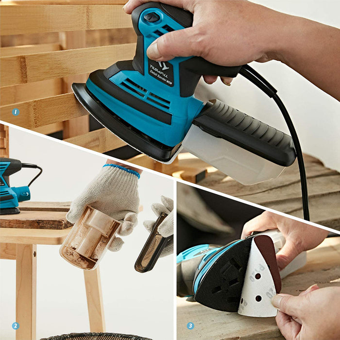 Mouse Sander 200w with 12pcs Sanding Pads