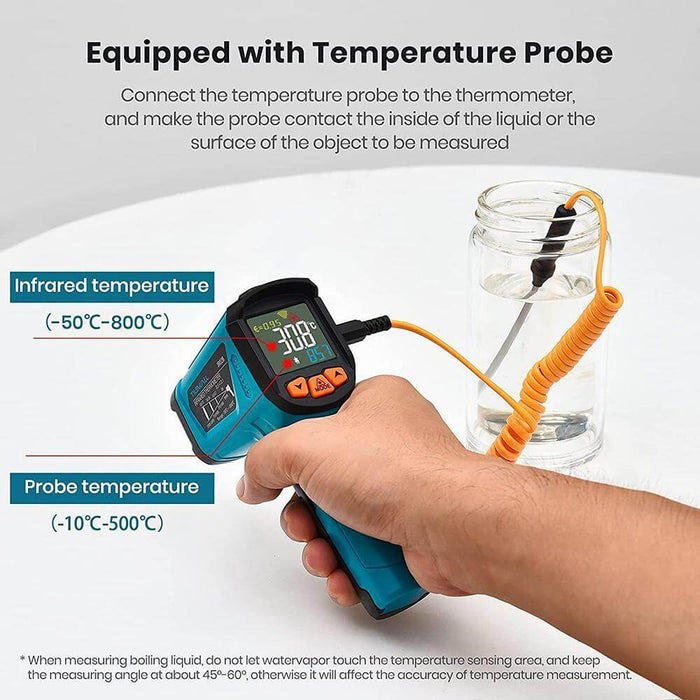 equipped with temperature probe