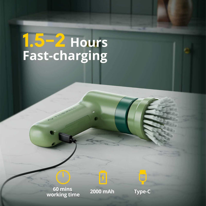 Electric Spin Scrubber Rechargeable Cordless Electric Cleaning Brush  Hand-held Power Scrub Brush With 2000mah Battery And 4 - Cleaning Brushes -  AliExpress