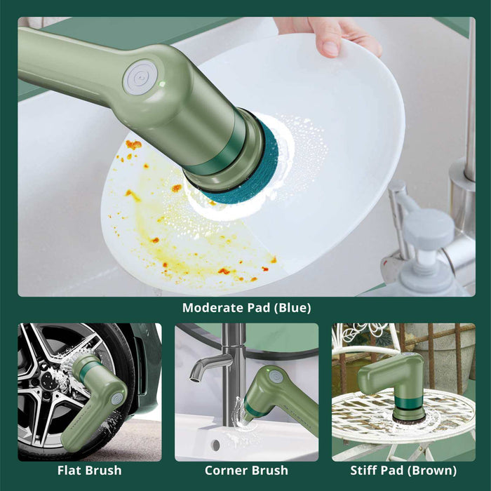 Kitchen Cleaning Steps with an Electric Cleaning Brush - Tilswall