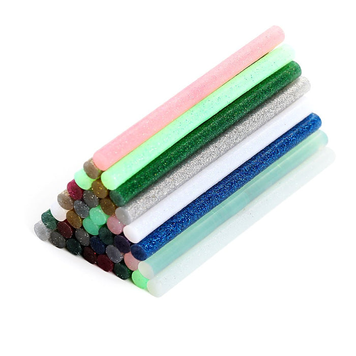 Mini Hot Glue Sticks for Glue Gun 0.27-inch x 4-inch Blue Glitter