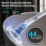 more powerful motor, more effective cleaning