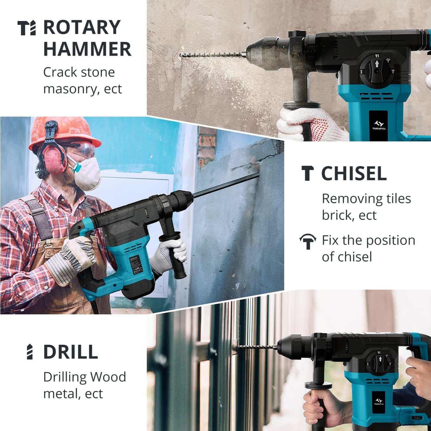 SDSPlus Rotary Hammer Drill 1500W — Tilswall